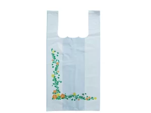 Virgin HDPE T-Shirt Plastic Bag with Custom Printing