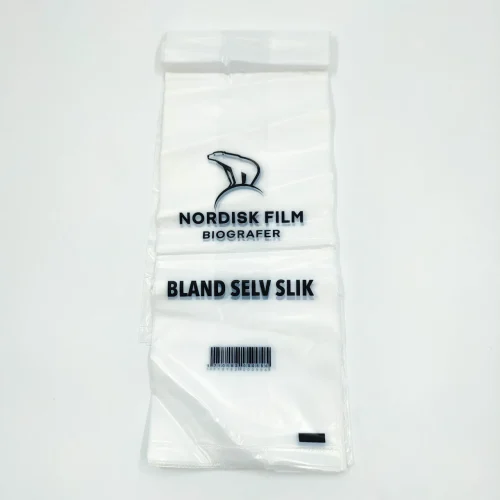 Custom printed transparent poly bag for retail packaging